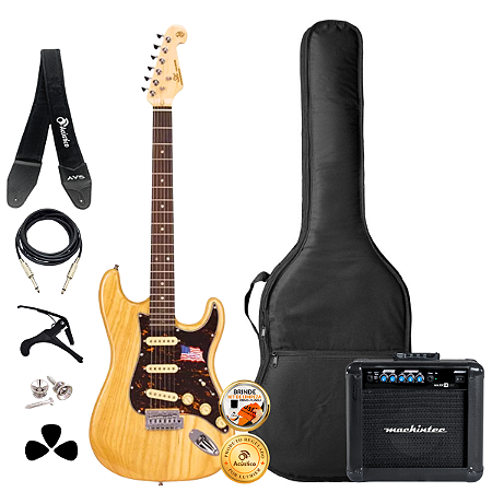 Guitarra Stratocaster SX Swamp Ash Acessórios + Amplificador