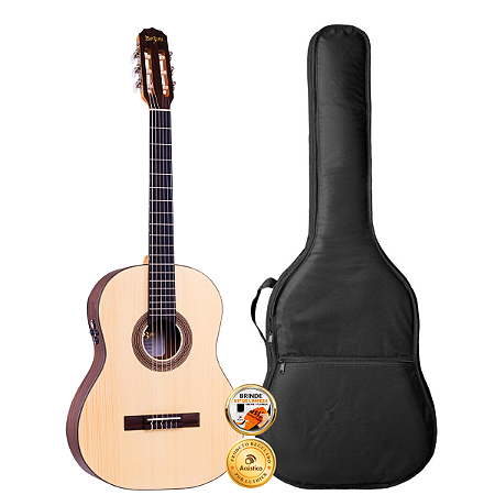 Kit Violão Elétrico Rozini Studio Nylon Fosco Rx210 Capa
