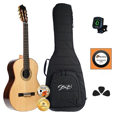 Kit Violão Profissional Seizi Supreme Solid Yatta Completo
