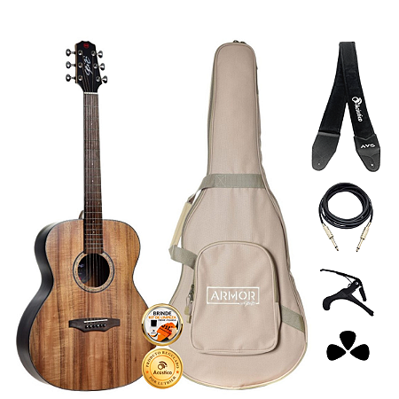 Kit Violão Profissional Seizi Supreme Fuji Koa Completo