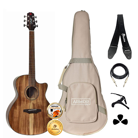 Kit Violão Profissional Seizi Supreme Ryu Cutaway Completo