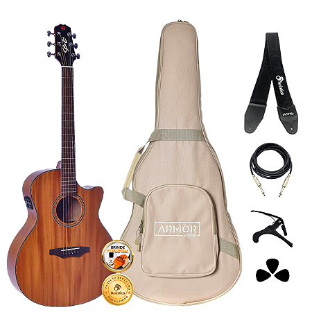 Kit Violão Seizi Supreme Ryu Mirai Cutaway Mahogany Completo