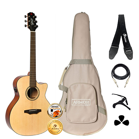 Kit Violão Seizi Supreme Ryu Cutaway Kaizen Spruce Completo