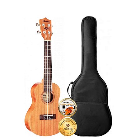 Kit Ukulele Concert Shelby Profissional em Mogno Su23m Capa