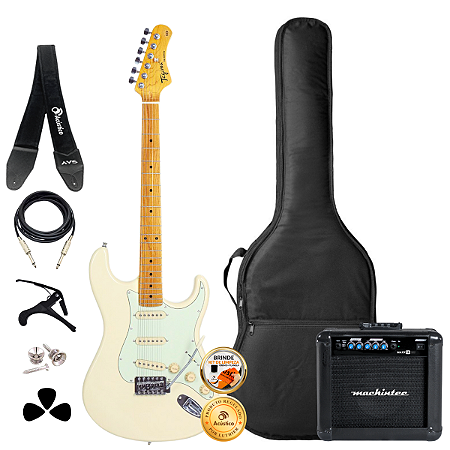 Kit Guitarra Tagima TG-530 OWH Acessórios + Amplificador