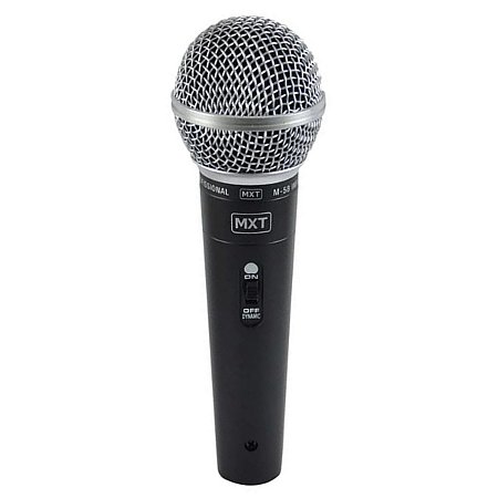Microfone Dinâmico Cardioide MXT M-58 Com Cabo 3M