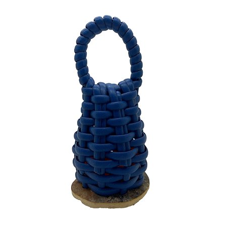 Caxixi Pequeno Chocalho Infantil Sintético Azul