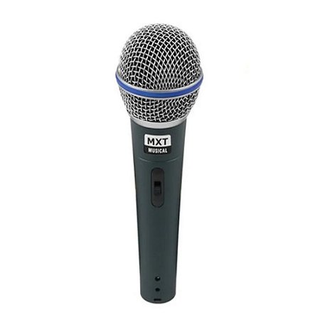 Microfone Dinâmico Profissional Cardioide MXT BTM-58A Preto