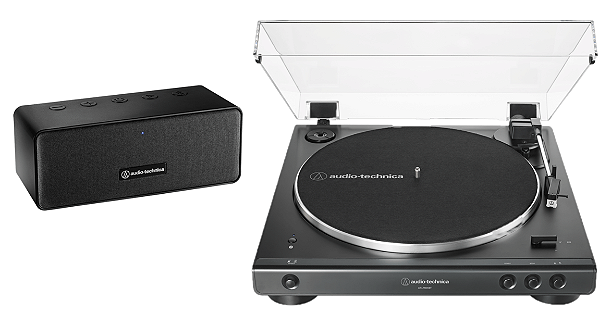 Toca Disco Audio-Technica Bluetooth + Caixa De Som