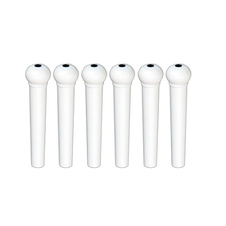 Pino Para Violão Aço Strinberg Plástico Branco 6 Unid