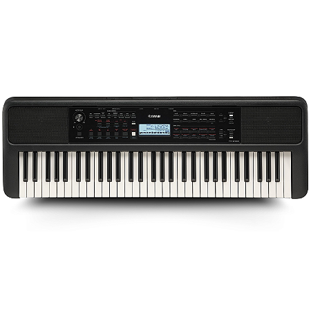 Teclado Musical Yamaha PSR-E383 Iniciante 61 Teclas Preto