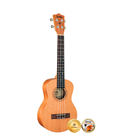 Ukulele Tenor Acústico Shelby Profissional Em Mogno