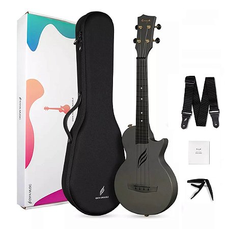 Ukulele Tenor Seizi Nova U Black Fibra De Carbono Acústico