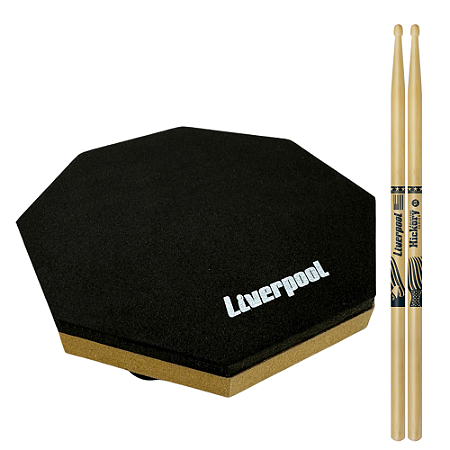 Baqueta Liverpool American Hickory 5A Com Pad De Estudo 6"