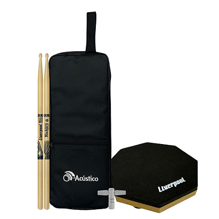 Baqueta Liverpool American Hickory 5A Com Chave Pad 6" E Bag