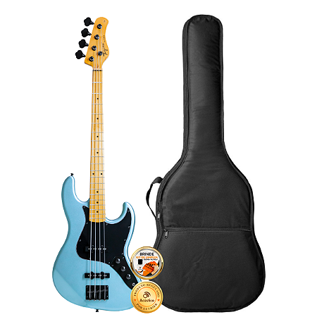 Kit Contrabaixo Tagima Jazz Bass TW-73 5 Cordas Blue Com Capa