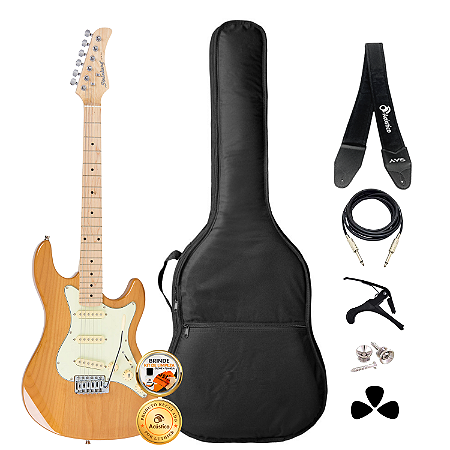 Kit Guitarra Stratocaster Strinberg STS150 NA Alder Completo