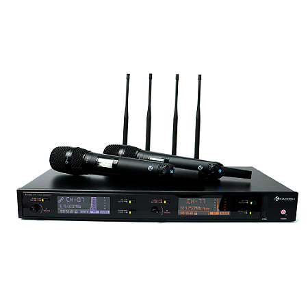 Microfone Sem Fio Kadosh K1202M Duplo Bastão