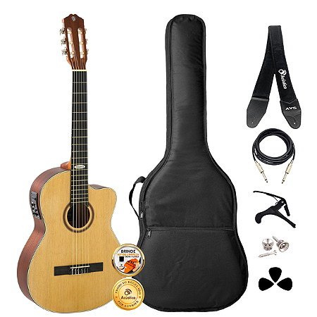 Kit Violão Elétrico Strinberg SC200C Clássico Nylon Completo
