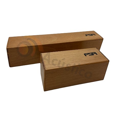 Ganzá Duplo FSA Wood Shaker Em Cedro Acessório Para Cajón
