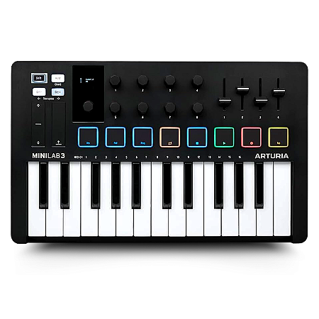 Teclado Controlador Arturia Minilab 3 Preto USB E MIDI