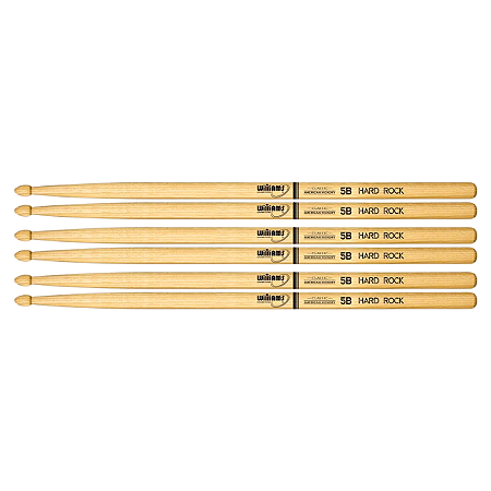 Baqueta De Bateria Williams Hickory 5B Hard Rock 3 Pares