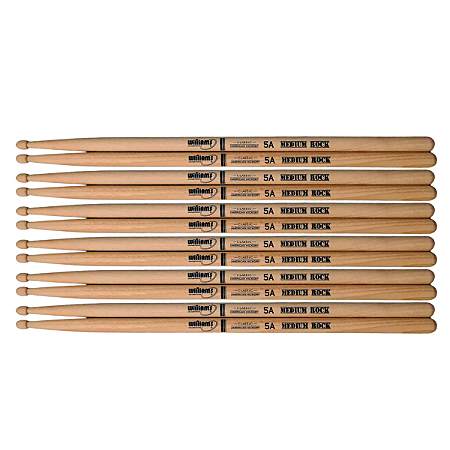 Baqueta De Bateria Williams Hickory 5A Medium Rock 6 Pares