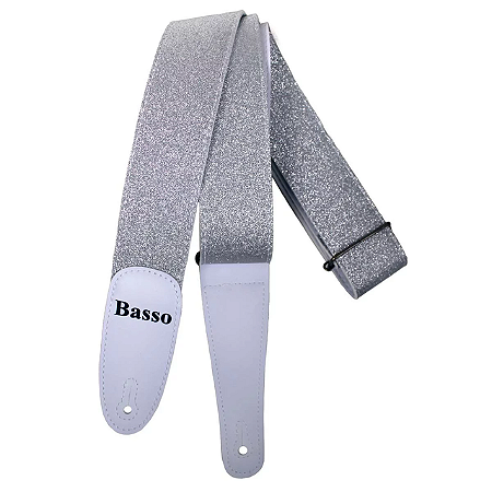 Correia Basso EX 46 Gliter Silver Para Guitarra Violão Baixo