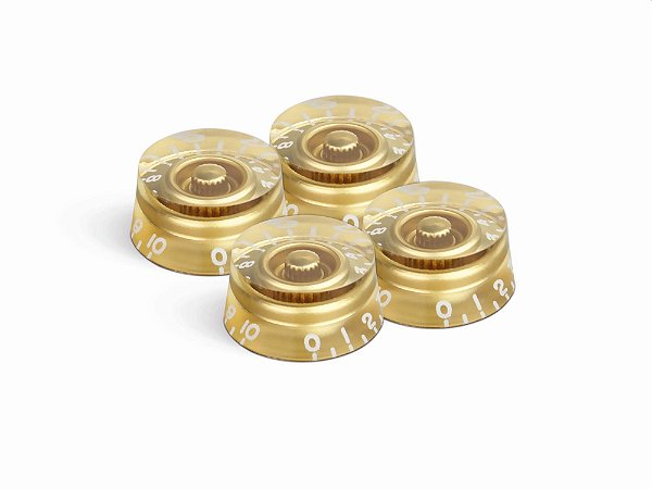 Knob Para Guitarra Les Paul Kit Com 4 Unidades Gold Strinberg