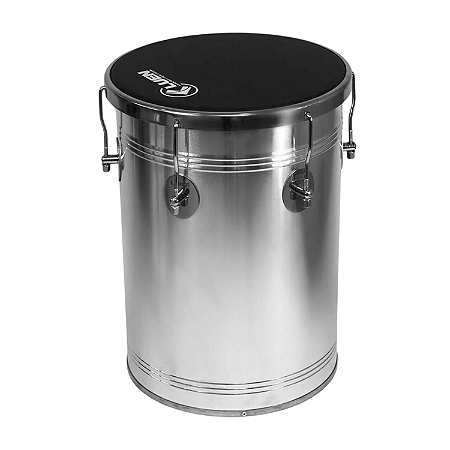Rebolo Reto 45x12" Luen Em Alumínio Com Pele Korino Preta