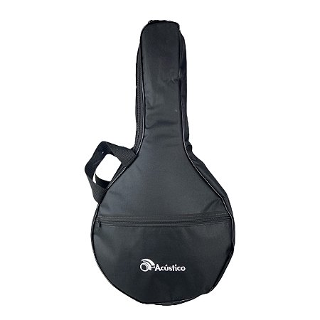 Bag Acolchoada Para Banjo E Bandolim Com Bolso E Alça Preta