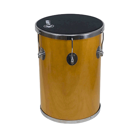 Rebolo Reto 45x12" Luen Em Madeira Com Pele Korino Preta