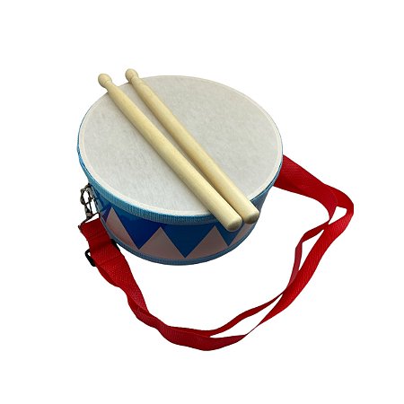 Tambor Infantil Liverpool 20x10 Azul Com Baqueta E Correia