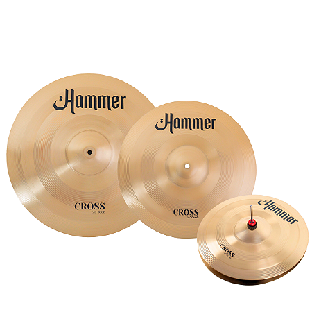 Set Pratos De Bateria Liverpool Hammer Cross 14/18/20 Híbrido