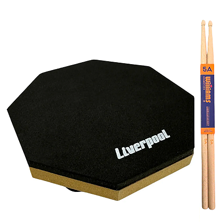 Kit Baqueta De Bateria 5A Williams Hickory Medium Rock + Pad