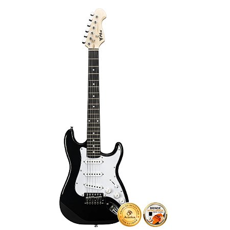 Guitarra PHX Strato Infantil 1/2 Preta