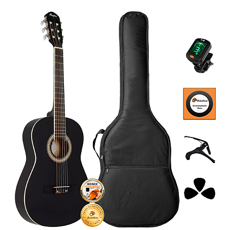Violão Nylon Infantil 3/4 Tagima Memphis AD-34BK + Acessórios