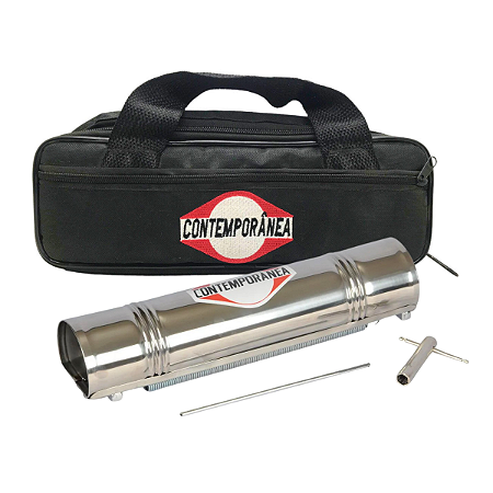 Kit Reco-Reco Contemporânea Profissional Aço 3 Molas + Bag