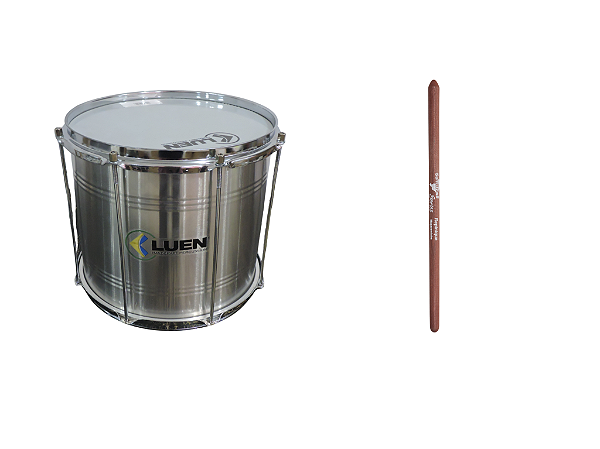 Kit Repinique De Alumínio Luen 30x12'' 8 Afin. Cromado Baqueta