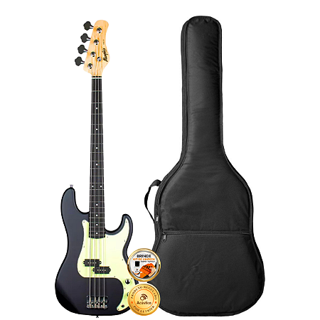 Kit Baixo Tagima Precision Memphis MB-40 Preto Fosco + Capa