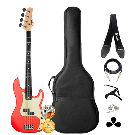 Kit Baixo Tagima Precision Memphis MB-40 Fiesta Red Fosco Completo