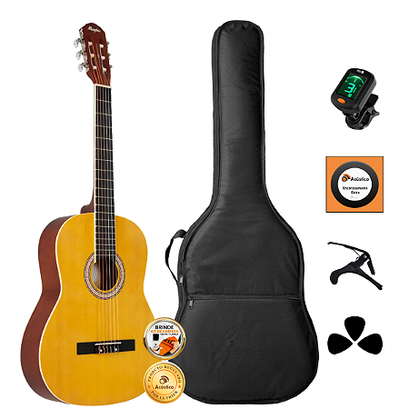 Kit Violão Nylon Estudante Tagima Memphis AD-39 Fosco Completo