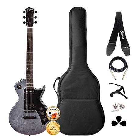 Guitarra Tagima Sixmart Single Cut Cinza Com Efeitos + Acessórios