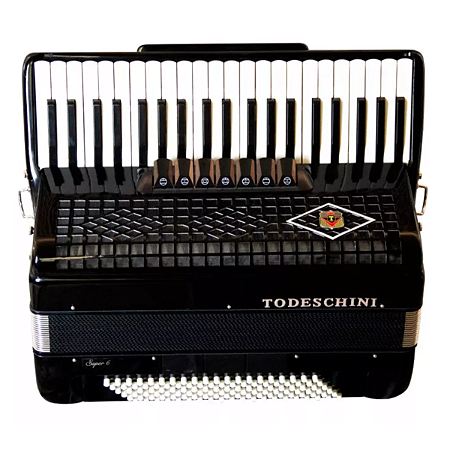 Acordeon Todeschini YW827 Preto 41 Teclas E 120 Baixos Com Bag