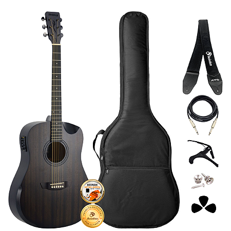 Kit Violão Strinberg Ativo FS4DHCR Half-Cutaway Tobacco Completo