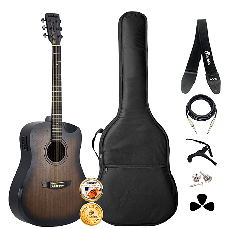 Kit Violão Strinberg Ativo FS4D Tobacco Sunburst Completo
