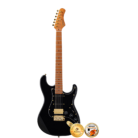 Guitarra Stratocaster Tagima T-640 Super Black Em Alder