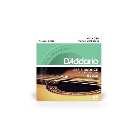 Corda De Violão Aço D'Addario Bronze 85/15 (012.054)