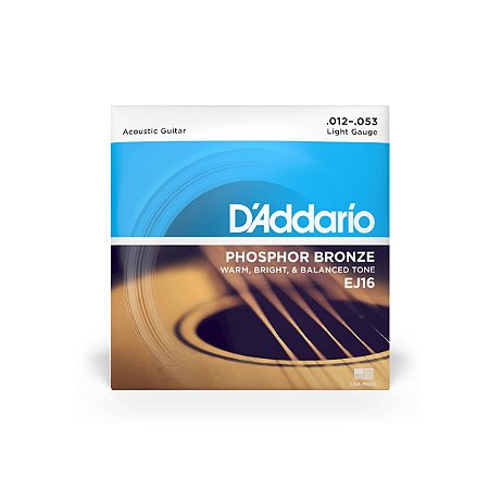 Corda De Violão Aço D'Addario Fósforo Bronze Leve (012.053)