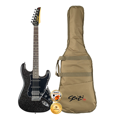 Guitarra Seizi Fun Katana Musashi Midnight Black Sparkle Bag